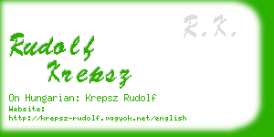 rudolf krepsz business card